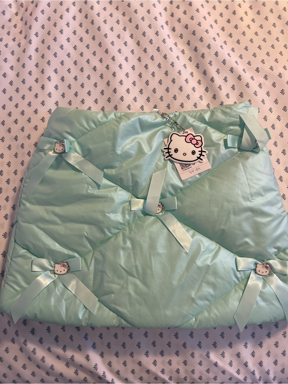 Hello Kitty Satin Mint Green puffer skirt